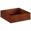 vidaXL Vaso da giardino Ruggine 80 x 80 x 30 cm Acciaio Corten