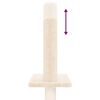 vidaXL Albero per Gatti da Pavimento a Soffitto Crema 250,5-276,5 cm