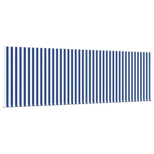 vidaXL Tenda Retrattile Blu e Bianco 400 &times; 300 cm