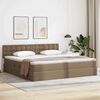 vidaXL Letto con contenitore e materasso Cappuccino 200 x 200 cm