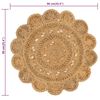 vidaXL Tappeto Lavorato a Mano in Juta Intrecciata 90 cm Rotondo