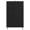 vidaXL Credenza Rovere Nero 69,5 x 31 x 115 cm Legno multistrato