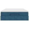 vidaXL Struttura Letto Pouf con Materasso Blu 140x200cm in Velluto