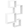 vidaXL Mensole Cubo da Parete A parete Bianco 64 x 13,5 x 91,5 cm