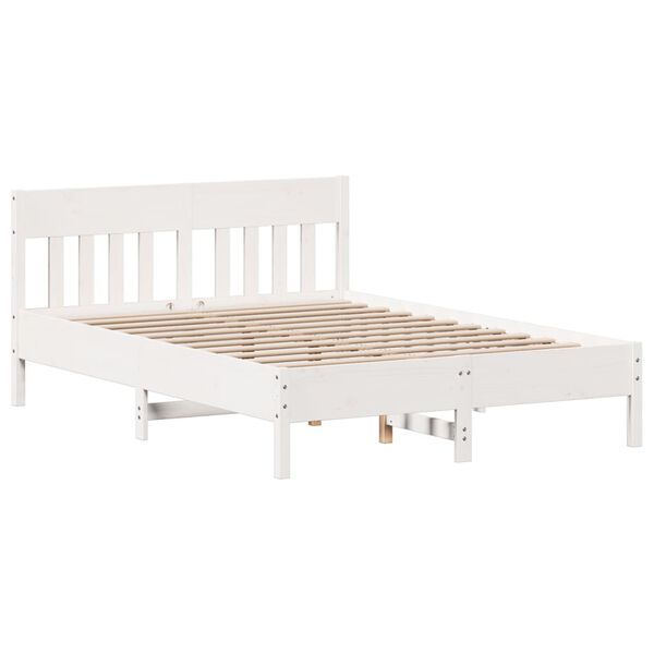 vidaXL Letto senza Materasso Bianco 120x200 cm Legno Massello di Pino