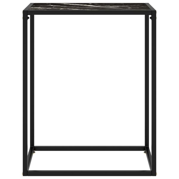 vidaXL Tavolo Consolle Nero 60x35x75 cm in Vetro Temperato