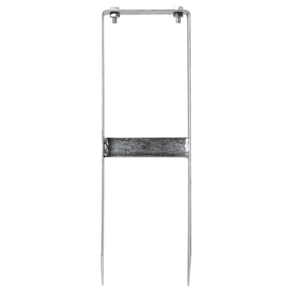 vidaXL Picchetti di Terra 2 pz per Recinzione WPC in Acciaio 40 cm