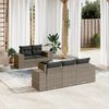vidaXL Set Divano da Giardino 6 pz con Cuscini Grigio in Polyrattan