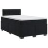 vidaXL Letto box spring con materasso Nero 120 x 200 cm Velluto