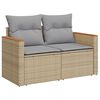 vidaXL Set Divano da Giardino 9 pcs Beige polyrattan