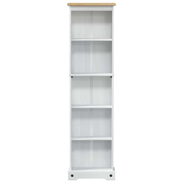 vidaXL Libreria Bianco 46 x 20 x 170 cm Pino massello