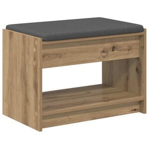 vidaXL Panca per ingresso Rovere Artigianale 63 x 38 x 45 cm