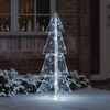 vidaXL Albero di Natale con 100 LED Bianco Freddo 120 cm Acrilico