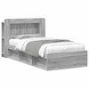 vidaXL Telaio del letto con storage Sonoma grigio 100 x 200 cm