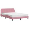 vidaXL Letto con Materasso Dover Rosa 120x200 cm in Velluto