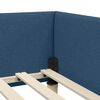 vidaXL Cornice del letto ad angolo Blu 100 x 200 cm Tessuto