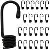 vidaXL Ganci 24 pz Nero 10 mm x 5 cm Acciaio