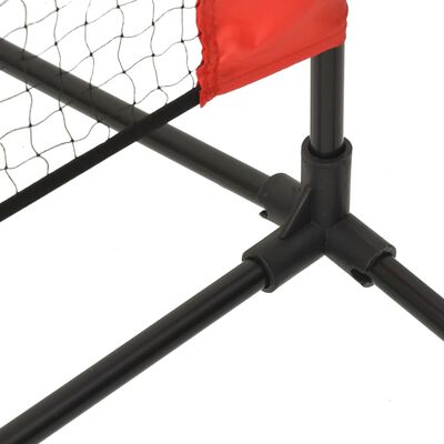 vidaXL Rete da Tennis Nera e Rossa 400x100x87 cm in Poliestere
