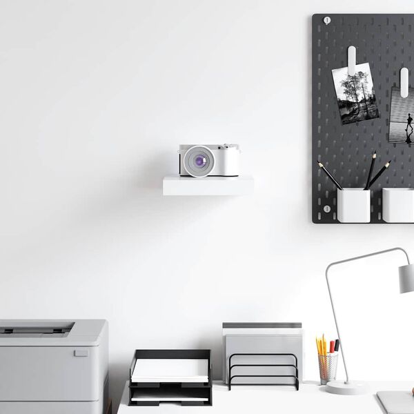 vidaXL Scaffale a Parete Bianchi 23x23,5x3,8 cm in MDF