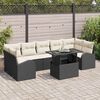 vidaXL Set Divano da Giardino 8 pcs Nero Rattan in Polipropilene