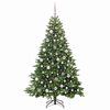 vidaXL Albero di Natale artificiale con 300 LED Verde 180 cm PE e PVC