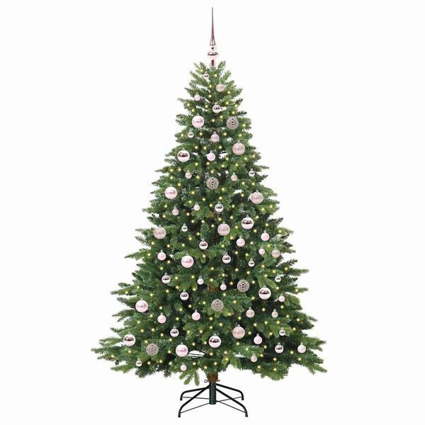 vidaXL Albero di Natale artificiale con 300 LED Verde 180 cm PE e PVC
