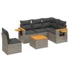 vidaXL Set Divano da Giardino 6 pz con Cuscini Grigio in Polyrattan