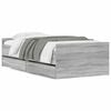 vidaXL Giroletto con Cassetti Grigio Sonoma 100x200 cm