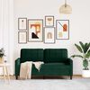 vidaXL Divano a 2 Posti Verde Scuro 140 cm in Velluto