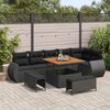 vidaXL Set Divano da Giardino 9 pcs Nero Rattan in Polipropilene
