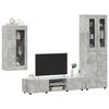 vidaXL Set mobile TV con porta FLORIN Grigio cemento Legno multistrato