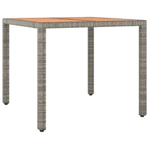 vidaXL Tavolo Giardino Piano Legno Grigio Polyrattan e Massello Acacia