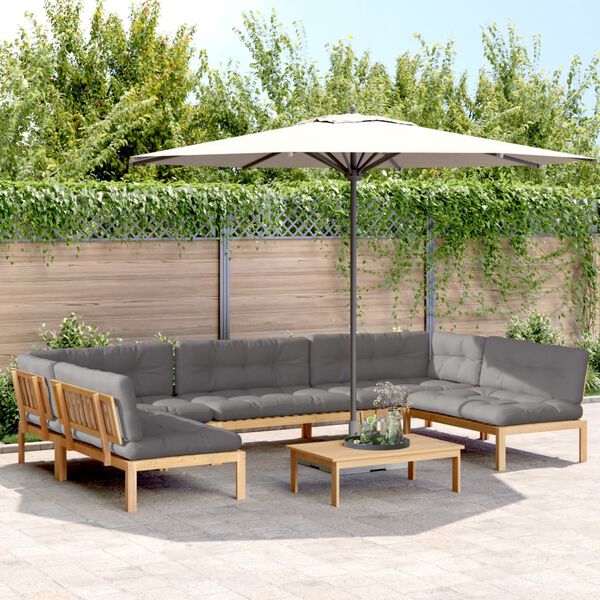 vidaXL Set Divano Pallet da Giardino 6 pz con Cuscini Massello Acacia