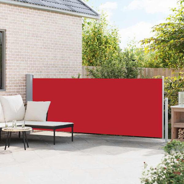 vidaXL Tenda Laterale Retrattile per Patio 140x500 cm Rossa