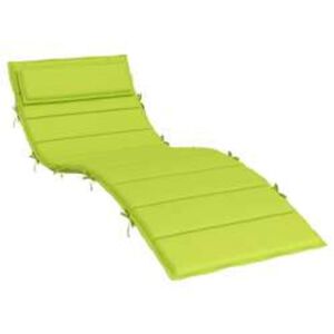 vidaXL Cuscino per Lounger Sole Verde 178 x 60 x 4 cm Tessuto Oxford