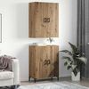 vidaXL Credenza rovere artigianale 69,5 x 34 x 180 cm