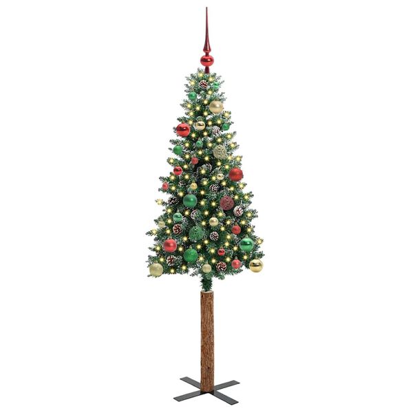vidaXL Albero di Natale snodato con 150 LED con supporto Verde 150 cm