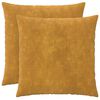 vidaXL Cuscino 2 pz HEERLEN Giallo 65 x 65 cm Fleece in microfibra