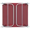 vidaXL Lettini Prendisole Pieghevoli 2 pz in Acciaio e Tessuto Rosso