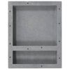 vidaXL Nicchia da Doccia con 2 Scomparti Grigio Opaco 41x51x10 cm