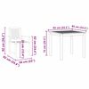 vidaXL Set da Pranzo per Giardino 3 pcs Marrone
