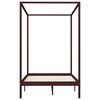 vidaXL Giroletto Baldacchino senza Materasso Marrone Pino 100x200cm