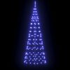 vidaXL Albero di Natale LED con picchetti per il terreno Blu 250 cm