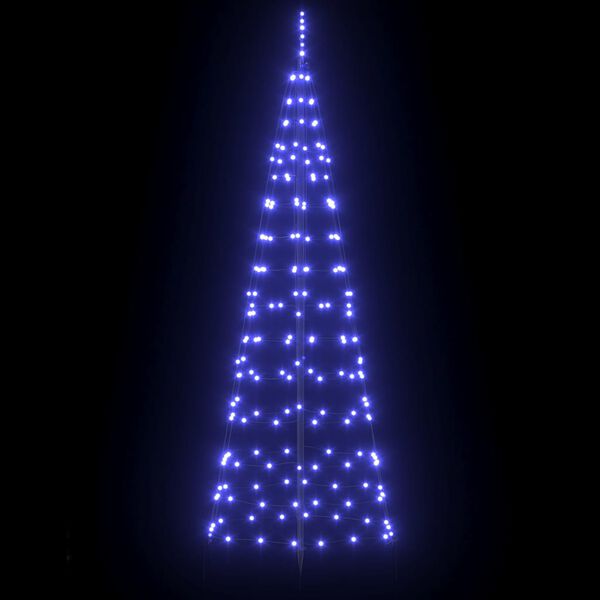 vidaXL Albero di Natale LED con picchetti per il terreno Blu 250 cm