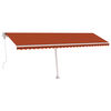 vidaXL Tenda da Sole Autoportante Automatica 600x350cm Arancio Marrone