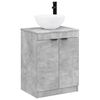 vidaXL Set di mobili per il bagno Grigio Cemento Legno ingegnerizzato