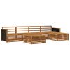 vidaXL Set di divani da esterno 6 pz Naturale Legno di Acacia Massello