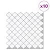 vidaXL Piastrella Lanturn 10 pcs Bianco 27 x 27 cm Poliuretano e PET