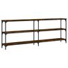 vidaXL Tavolo Consolle Rovere Fumo 200x29x75 cm in Legno Multistrato
