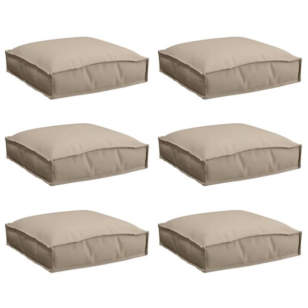 vidaXL Cuscino 6 pcs Talpa 40 x 40 x 8 cm Tessuto Oxford